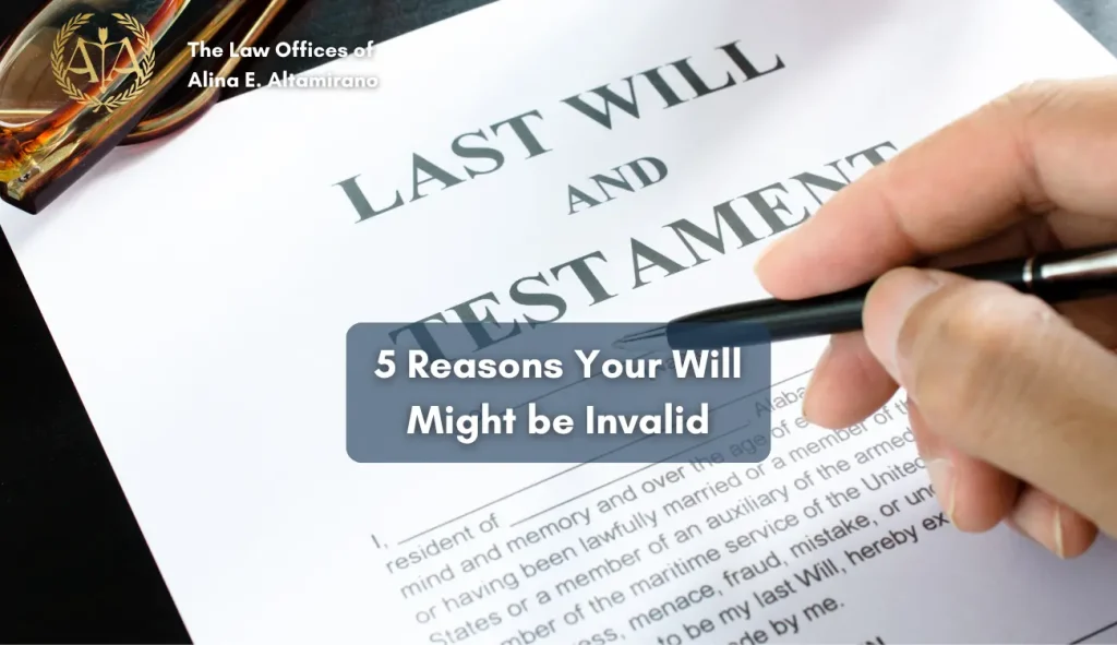 Reasons your will might be invalid